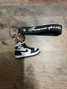 Forever Sports Black & White Sneaker Keychain